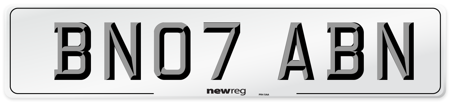 BN07 ABN Number Plate from New Reg